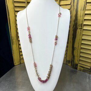 Coldwater Creek Goldtone Beaded Layering Necklace